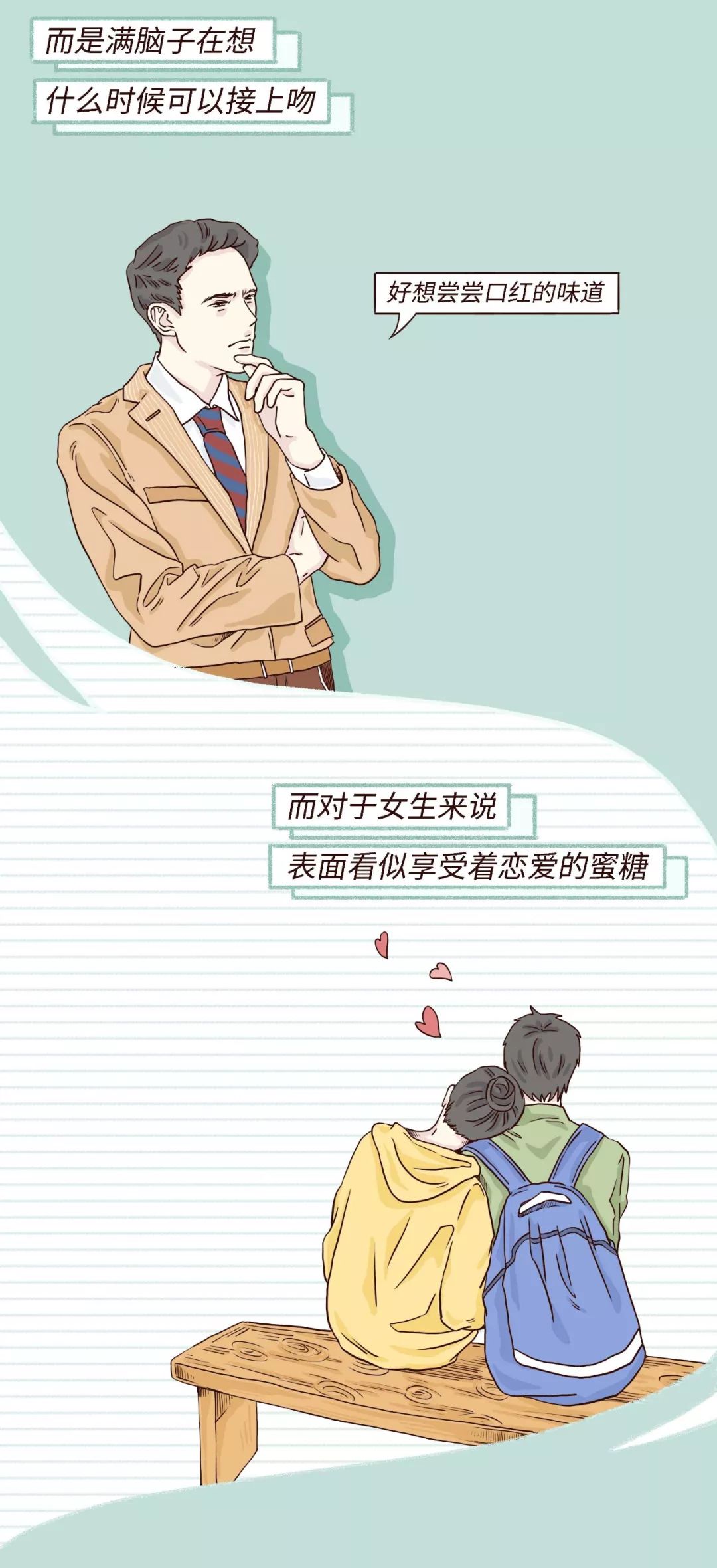 男生第一次接吻都在想什么？