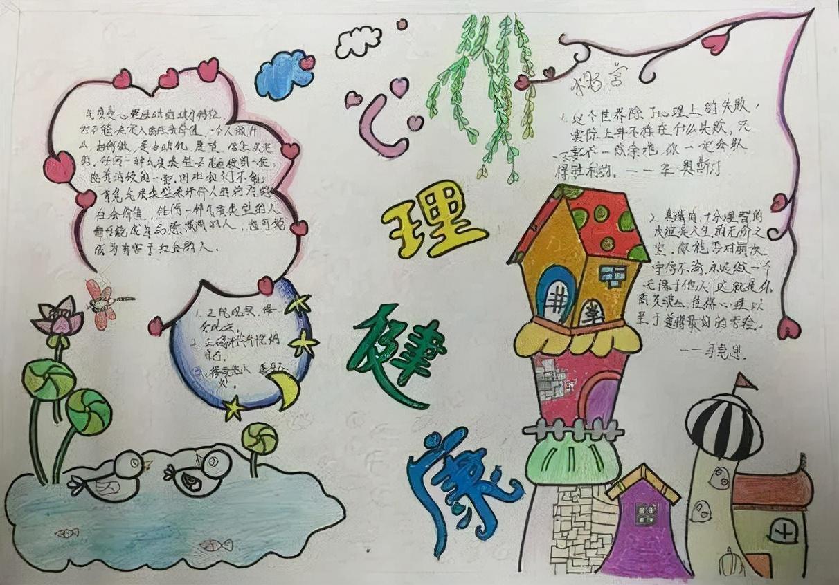 心理健康手抄報(bào)模板圖片 簡單又好看
